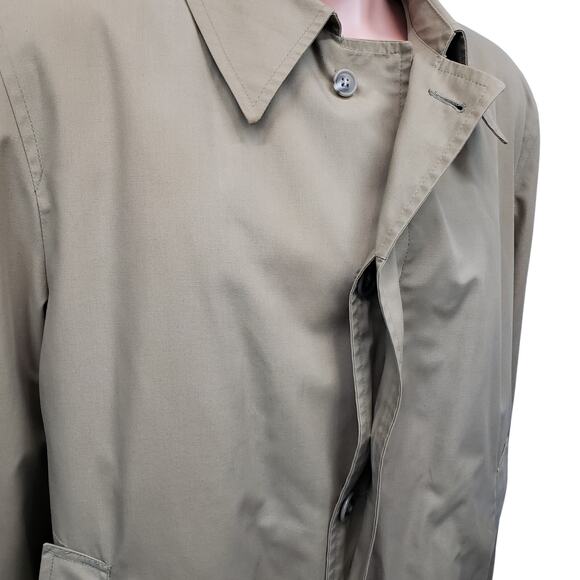 Vintage Rainfair Trench Coat Removable Insulated Faux Fur Lining Made in USA 44 - Picture 9 of 14